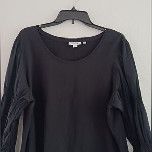 Chico's Long Sleeve Cinch‎ Cotton Top
